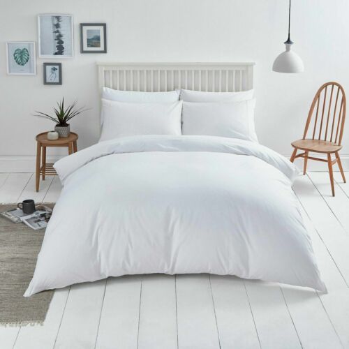 Plain Dyed White Microfibre Duvet Sets